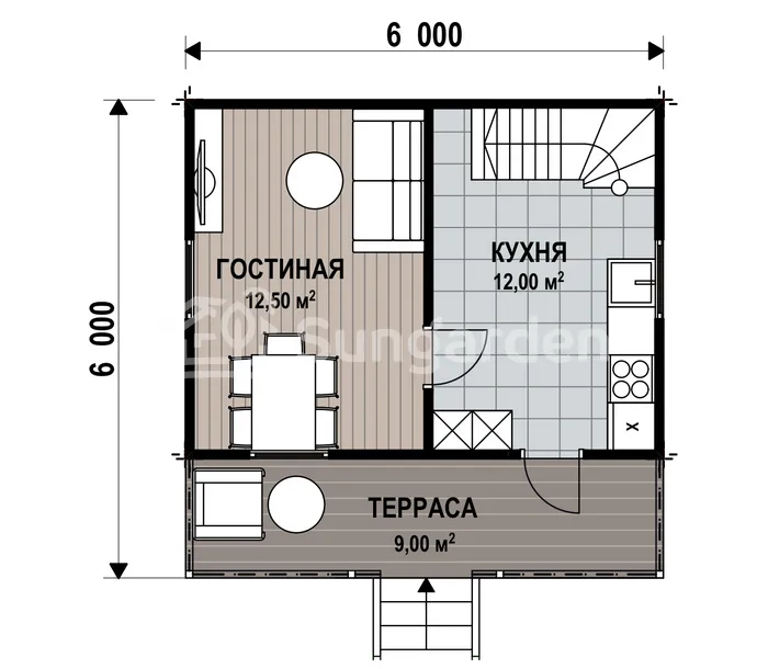 Планировка 1 этажа