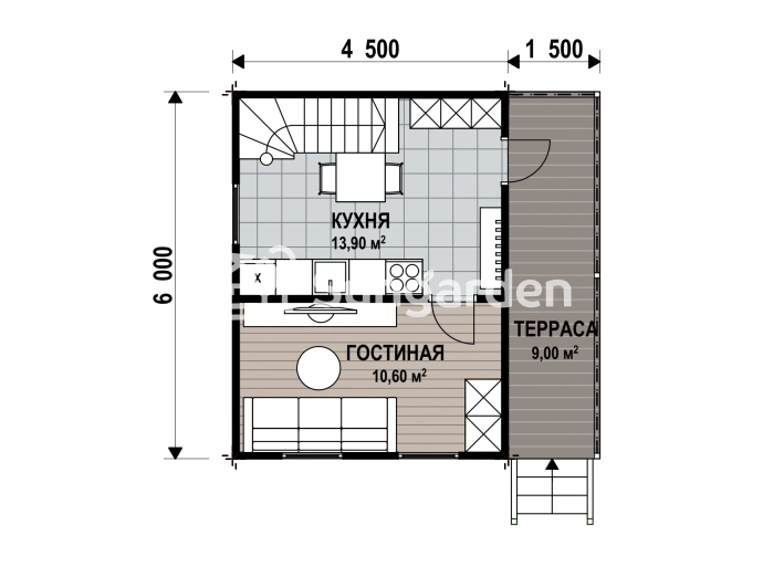Планировка 1 этажа