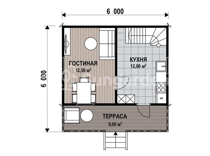 Планировка 1 этажа